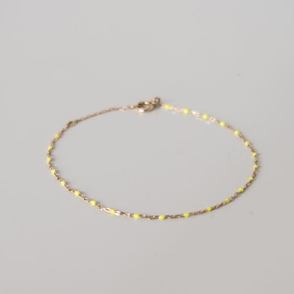 Rose Gold enamal bead bracelet