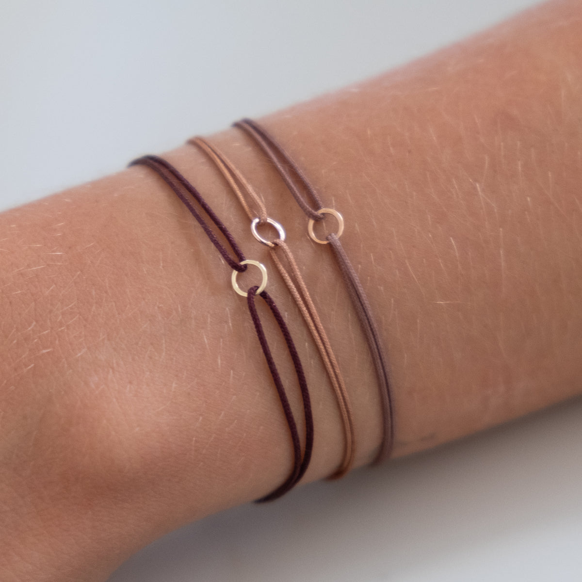 14k gold Karma bracelet Gold Circle bracelet