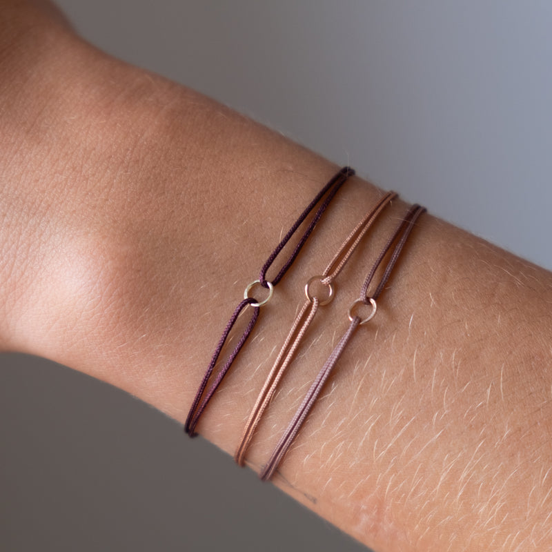 14k gold Karma bracelet Gold Circle bracelet