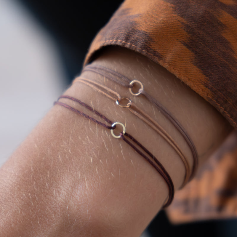 14k gold Karma bracelet Gold Circle bracelet