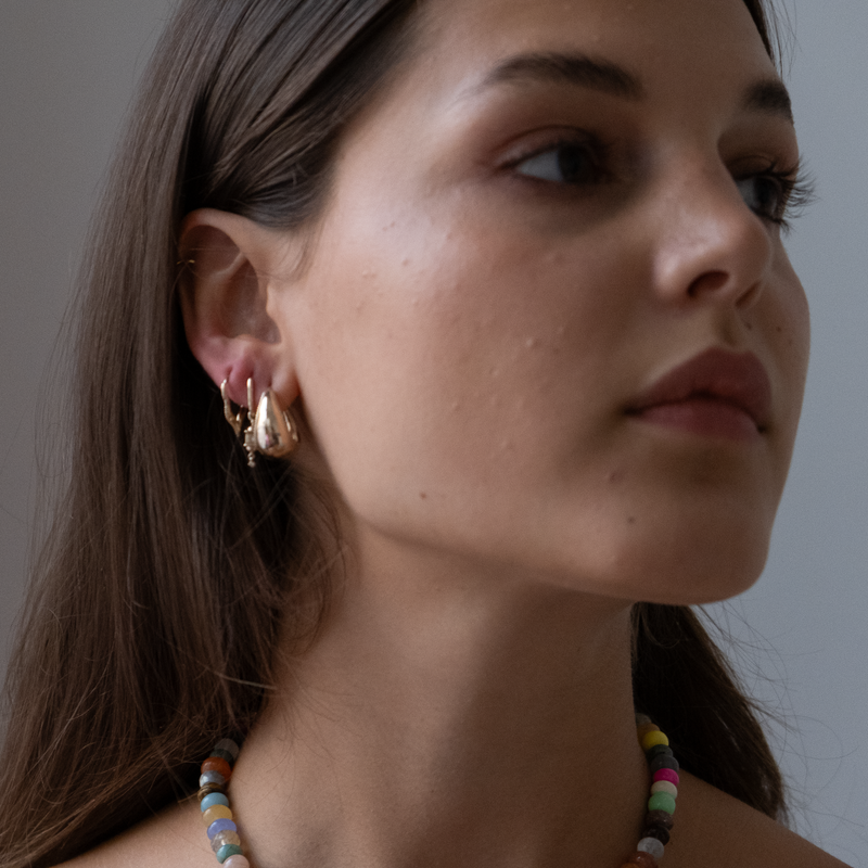 Dome Milgrain Edge Grande Hoops XL