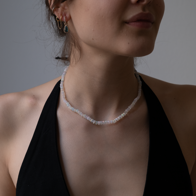 Ethiopian Opal Gemstone Necklace