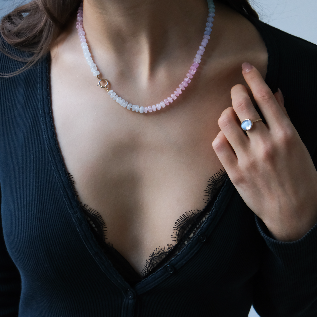 Rainbow Moonstone necklace