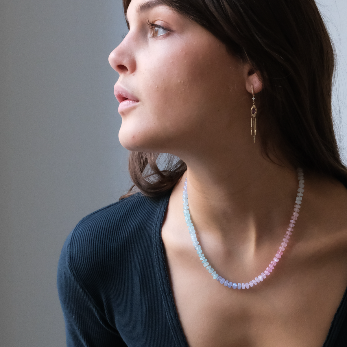Rainbow Moonstone necklace