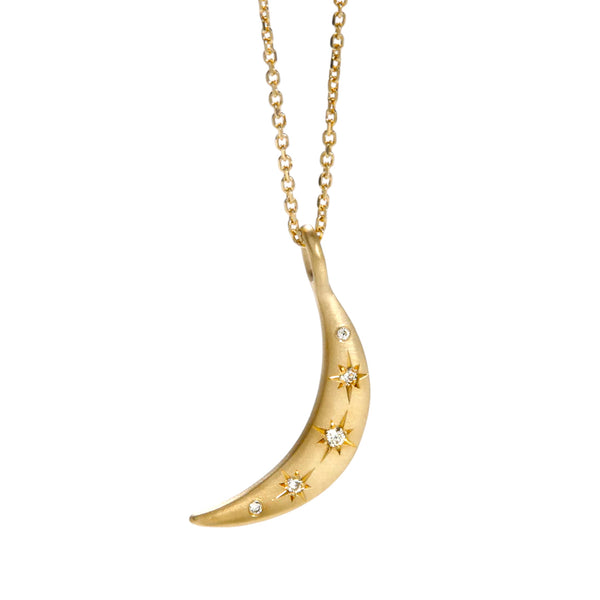 Moon and stars necklace