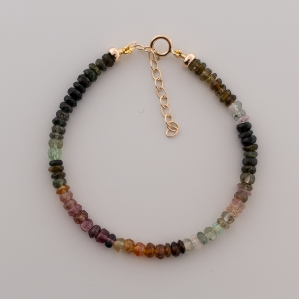 tourmaline bracelet, 14k gold tourmaline bracelet
