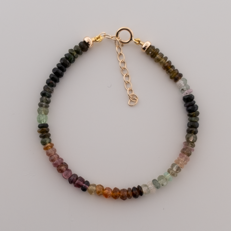 tourmaline bracelet, 14k gold tourmaline bracelet