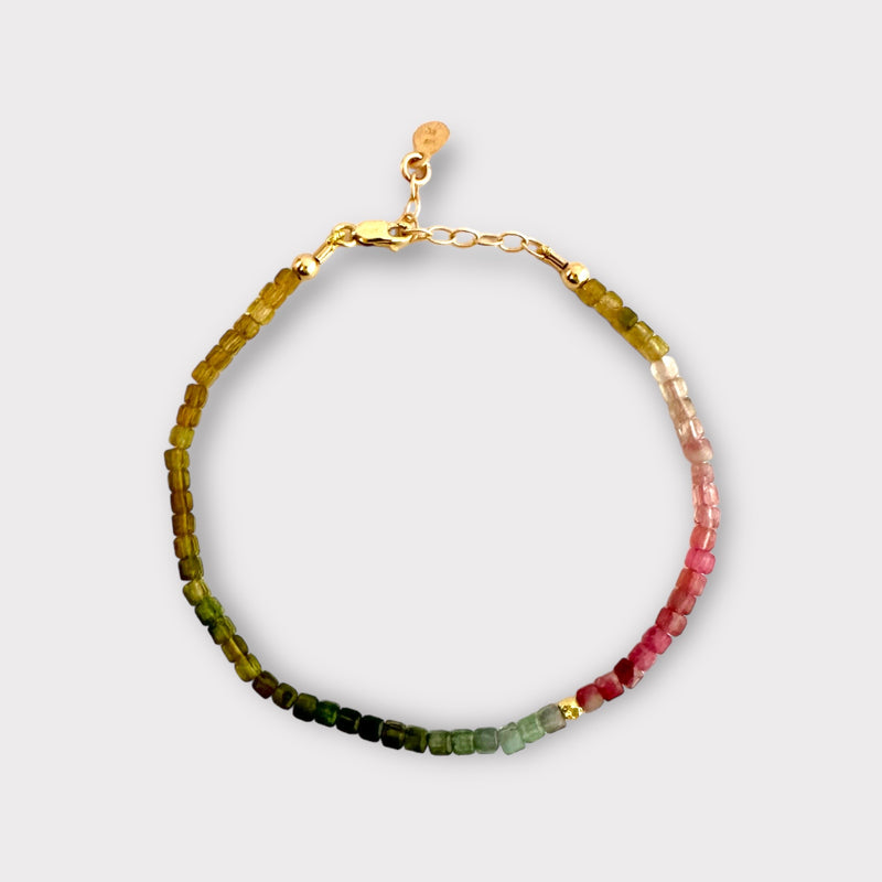 Tourmaline beaded Bracelet 14k gold