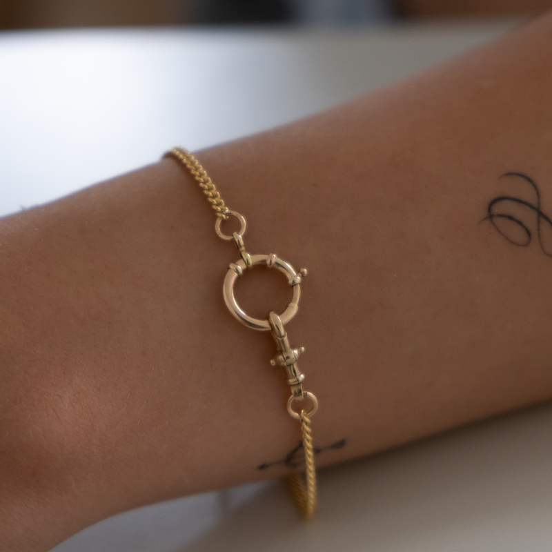 14k solid gold watch chain bracelet – Vivien Frank Designs 14k solid gold watch chain bracelet – Vivien Frank Designs