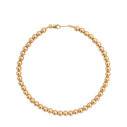 14k solid gold bead bracelet with clasp