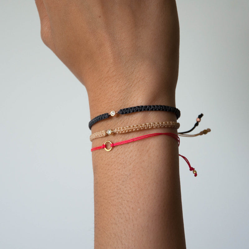 Diamond Friendship Bracelet in 14k solid gold Vivien Frank Designs