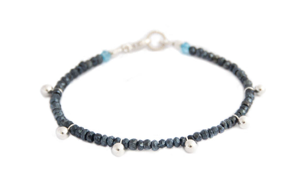 Black Spinel Ball Bracelet - Vivien Frank Designs