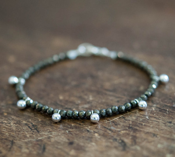Pyrite Ball Bracelet - Vivien Frank Designs