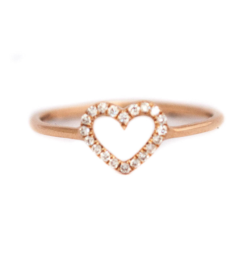 Diamond Heart Ring 14K Gold