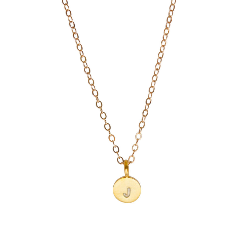 14k Gold intial necklace - Vivien Frank Designs