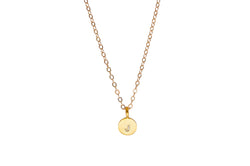 Gold initial charm necklace 14k gold - Vivien Frank Designs