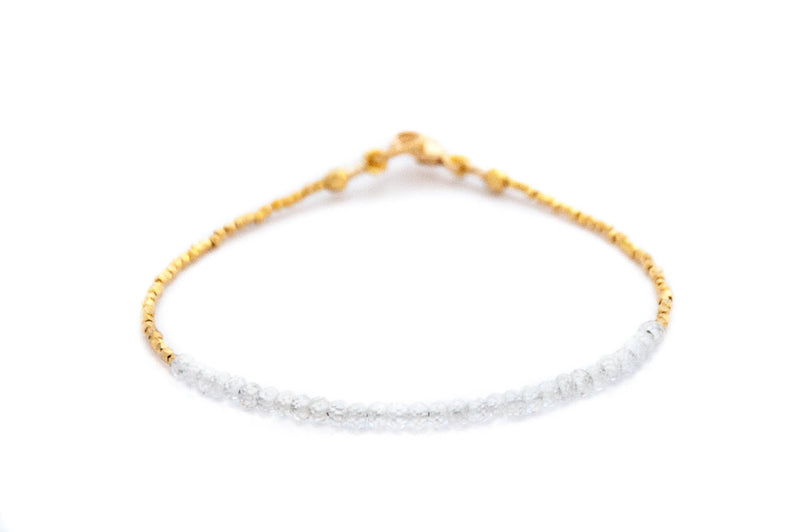 Tennis bracelet Zircon with gold by Vivien Frank - Vivien Frank Designs