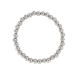 Gold Beaded Bracelet - White Gold/Silver - Vivien Frank Designs