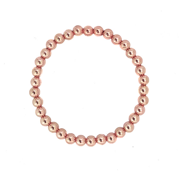 Gold Beaded Bracelet - Rose Gold - Vivien Frank Designs