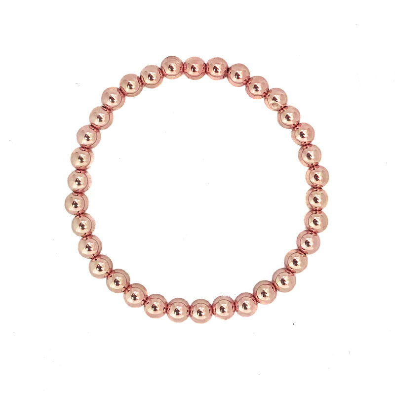 Gold Beaded Bracelet - Rose Gold - Vivien Frank Designs