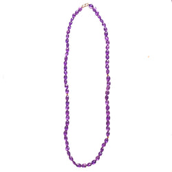 18k gold long Amethyst necklace