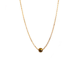 Minimalist Ball Necklace in 14k Gold - Vivien Frank Designs