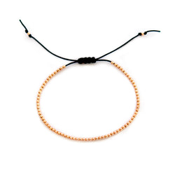 14k solid gold beaded bracelet - Vivien Frank Designs