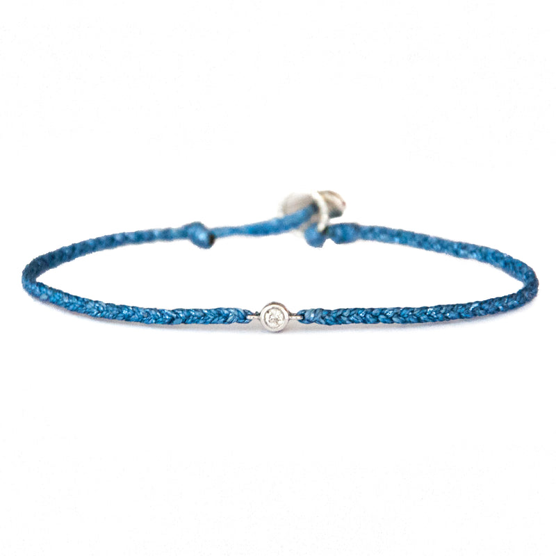 Diamond Friendship Bracelet Sparkly Blue - Vivien Frank Designs