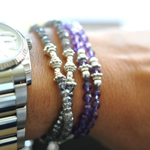 Labradorite gemstone bracelet - Vivien Frank Designs