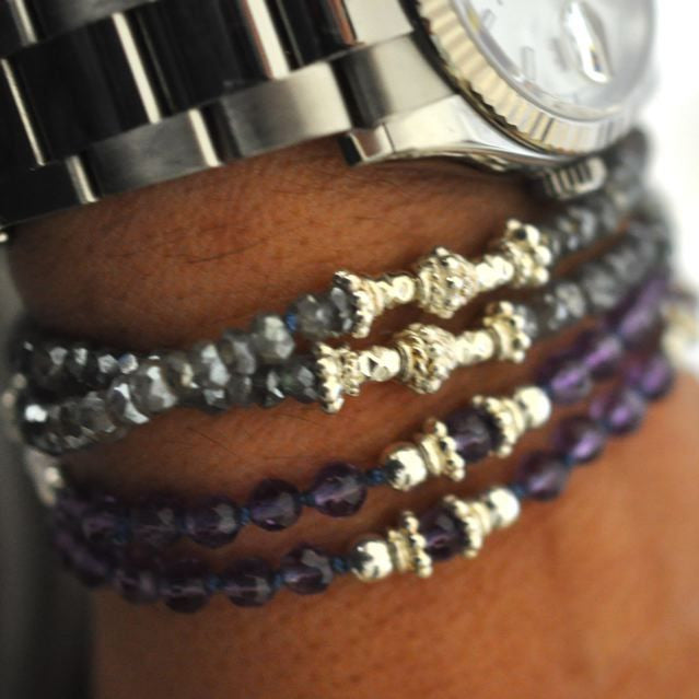 Labradorite gemstone bracelet - Vivien Frank Designs