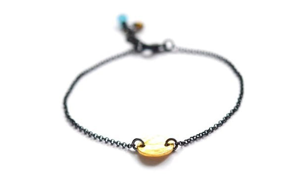 Gold disc bracelet - Vivien Frank Designs