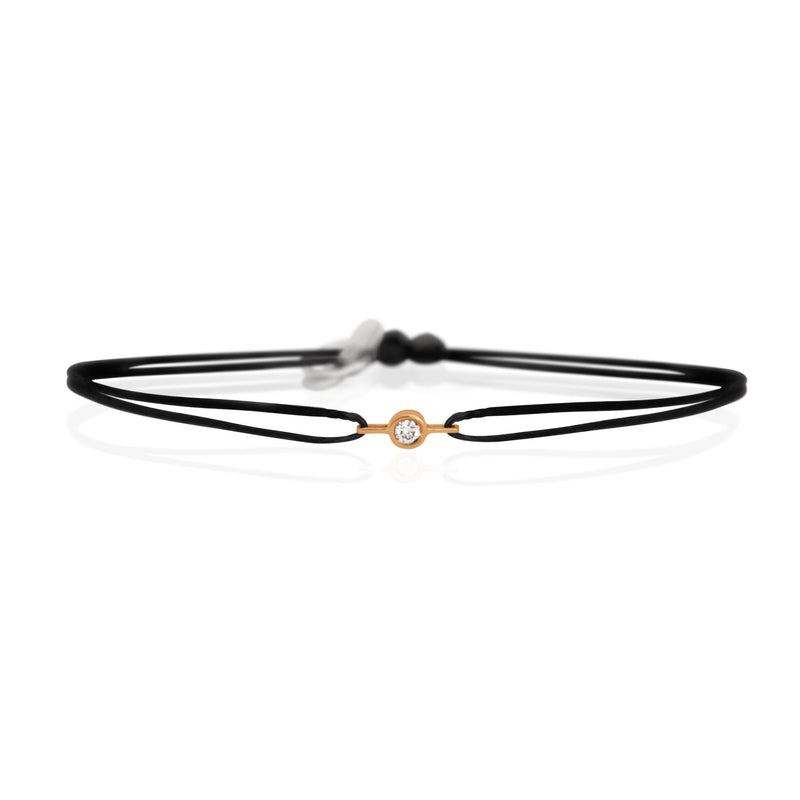 Diamond Solitaire Gold Bracelet - Vivien Frank Designs