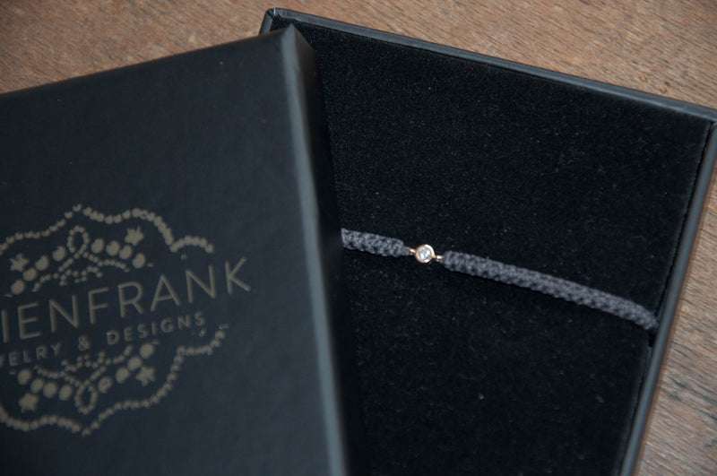 Diamond Friendship Bracelet in 14k solid gold - Vivien Frank Designs
