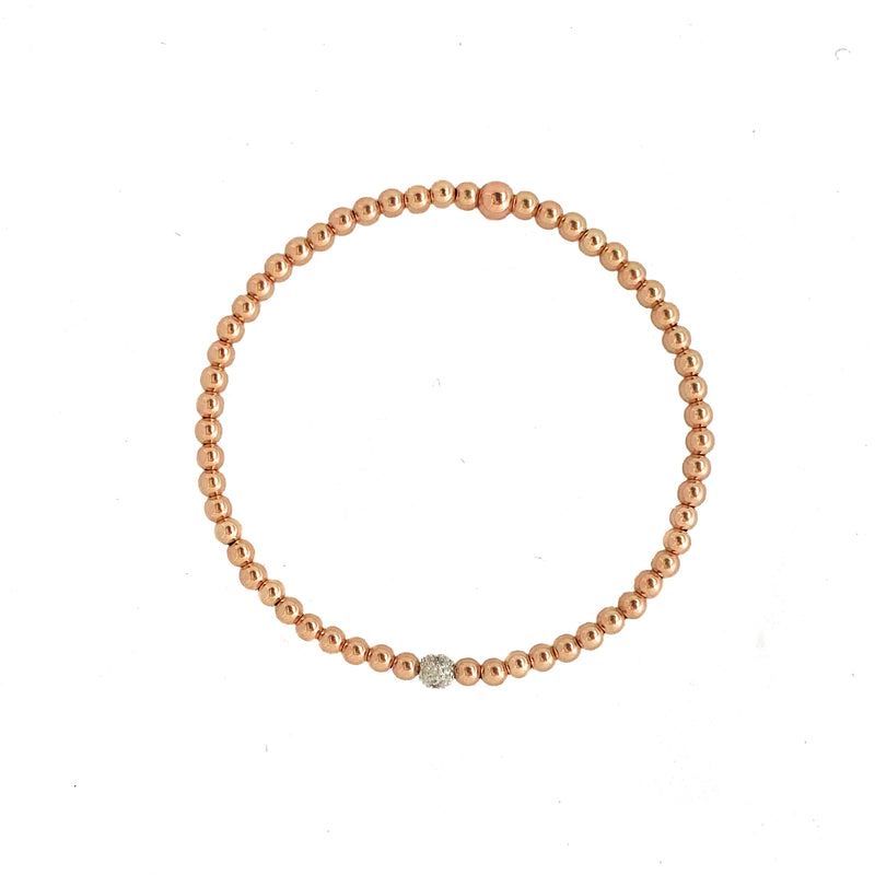 Buy Italian Bismark Line Bracelet In Italian 14K Rose Gold Plated Sterling  Silver, 925 Silver Pave Bracelet For Women, Chain Jewelry Gifts (7-8In) at  ShopLC.