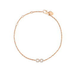 Diamond Infinity Bracelet adjustable gold chain - Vivien Frank Designs