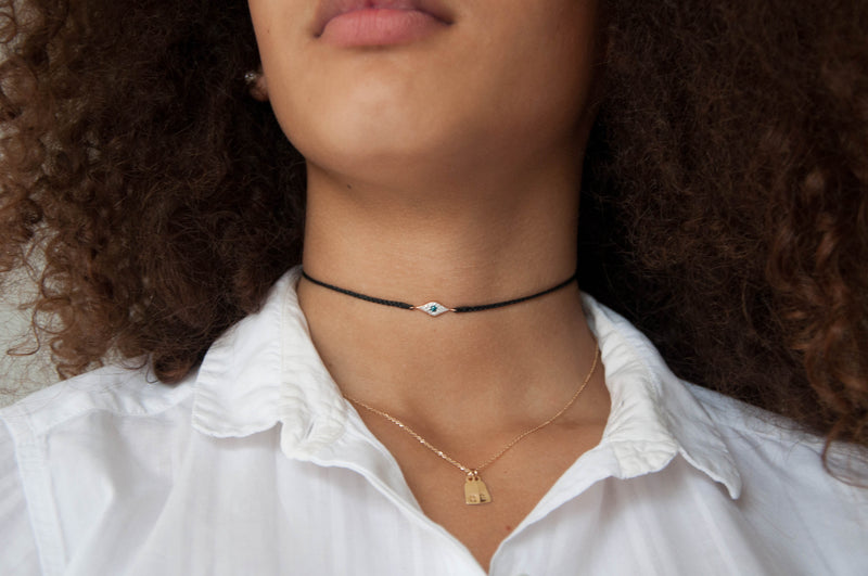 Evil Eye Choker necklace - Vivien Frank Designs