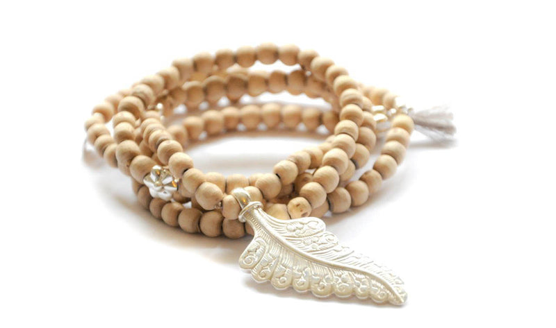 Wood Leaf necklace - Vivien Frank Designs