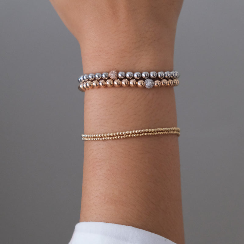 14k Gold Filled Bead Bracelets – Mommy Jewelry