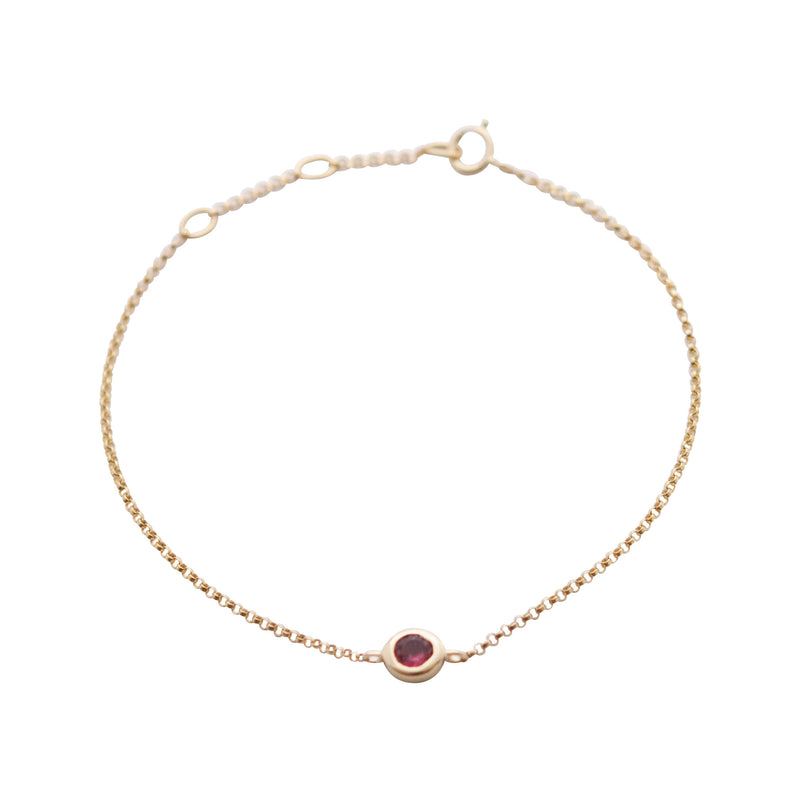 14k gold gemstone bracelets - Vivien Frank Designs
