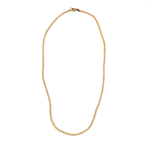 Gold Beaded Ball Necklace - Vivien Frank Designs