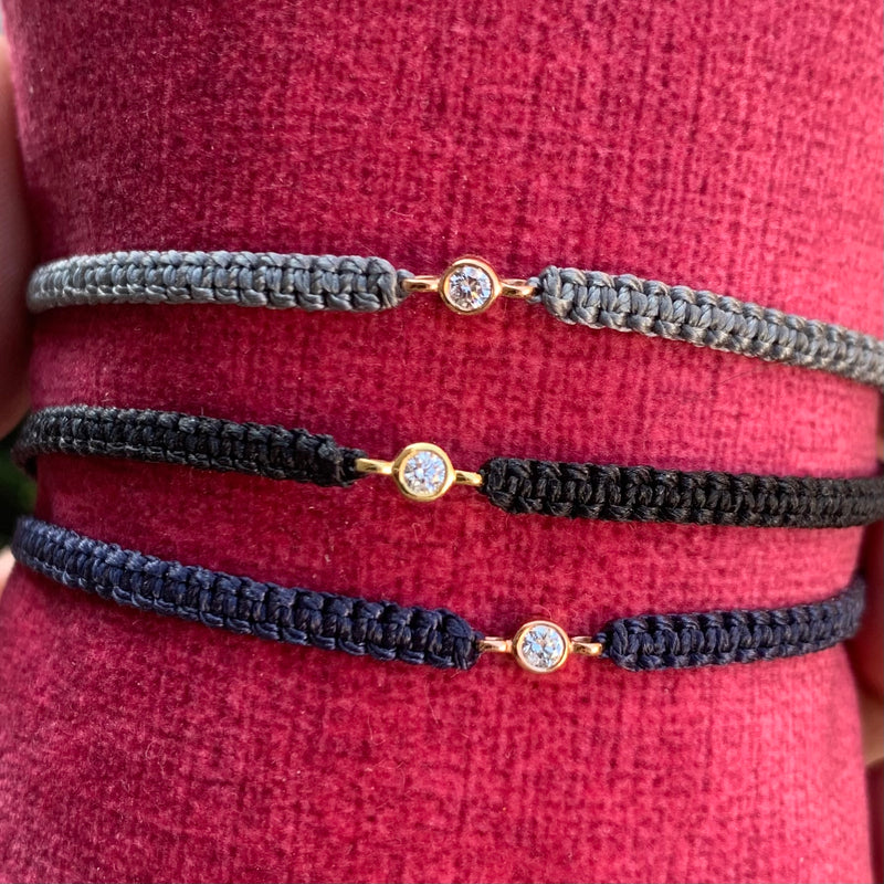 14k gold diamond friendship bracelet
