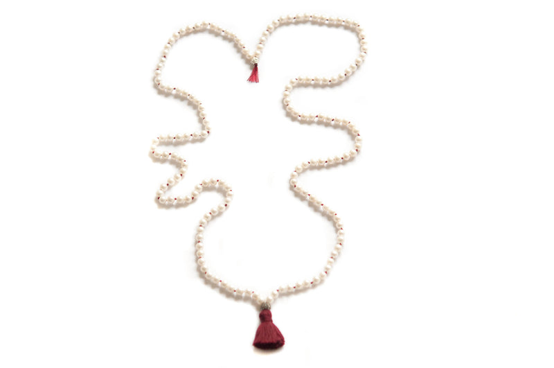 Long Necklace with Pearls and diamond - Vivien Frank Designs