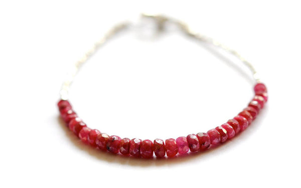 Precious Ruby Tennis/ friendship bracelet by vivien frank designs - Vivien Frank Designs