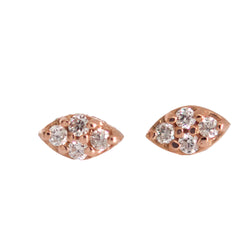 Tiny Diamond Evil Eye Stud Earring - Vivien Frank Designs