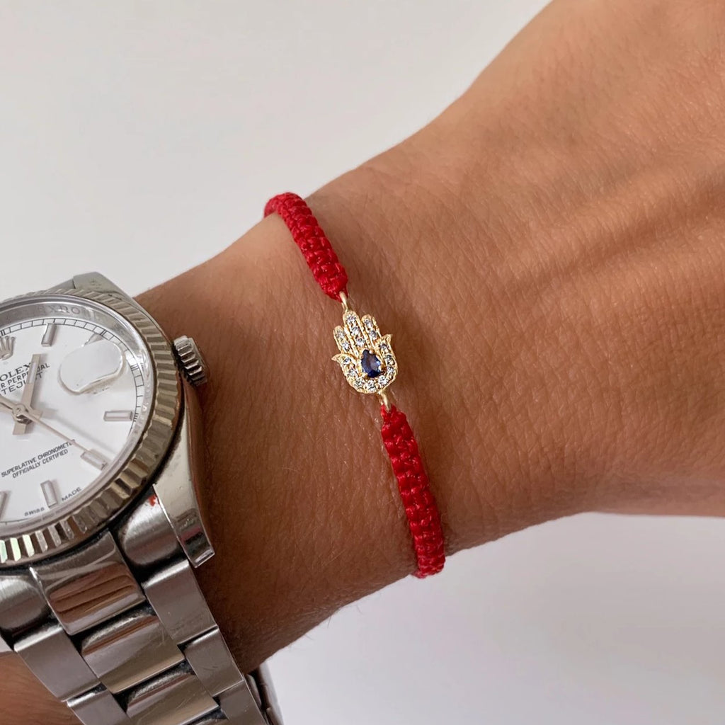 14k gold hamsa shop bracelet