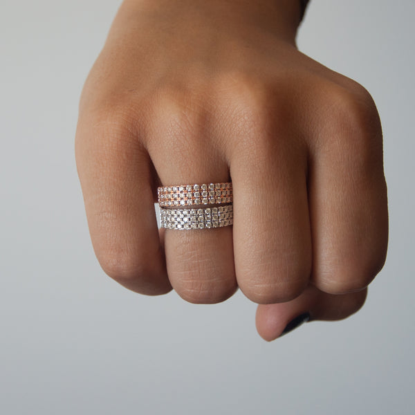 Diamond Cigar Ring - Vivien Frank Designs