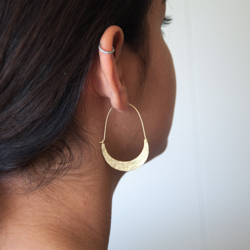 Hammered Hoop Earrings - Vivien Frank Designs