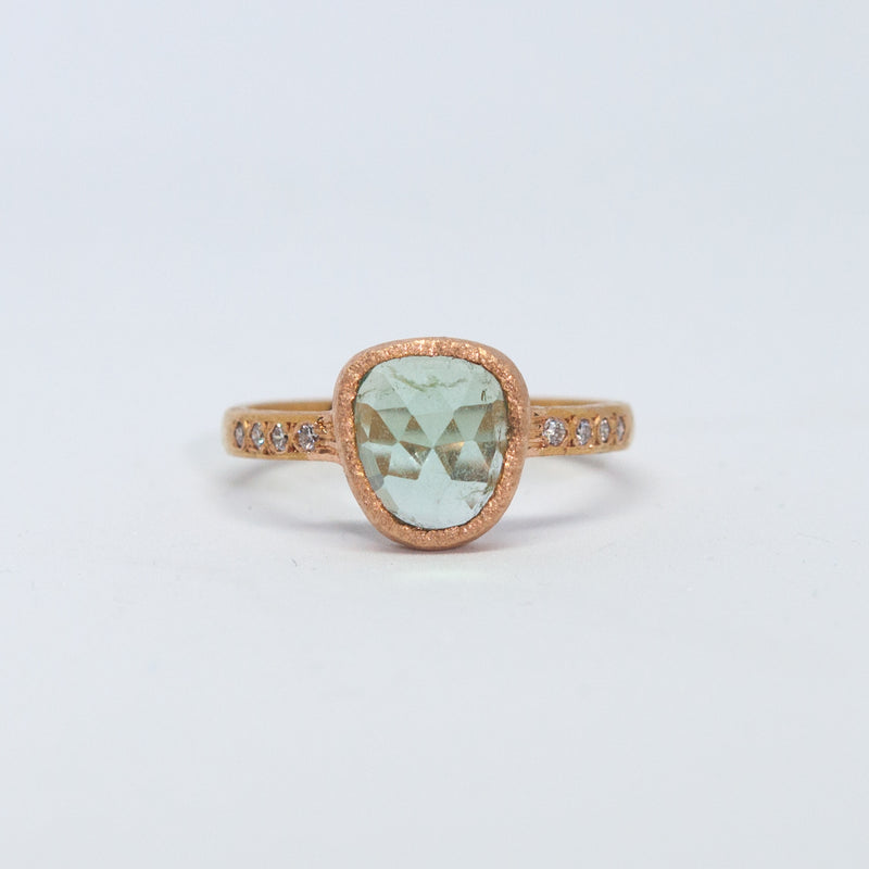 Stella Ring with green tourmaline - Vivien Frank Designs