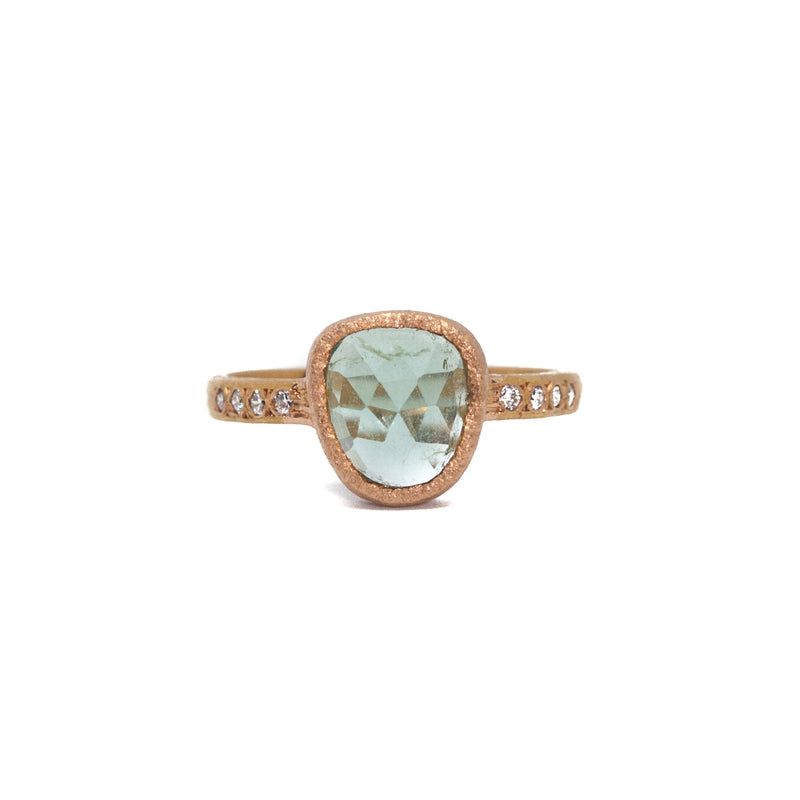 Stella Ring with green tourmaline - Vivien Frank Designs