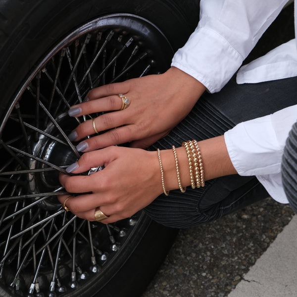 Gold Beaded Bracelet - Yellow Gold